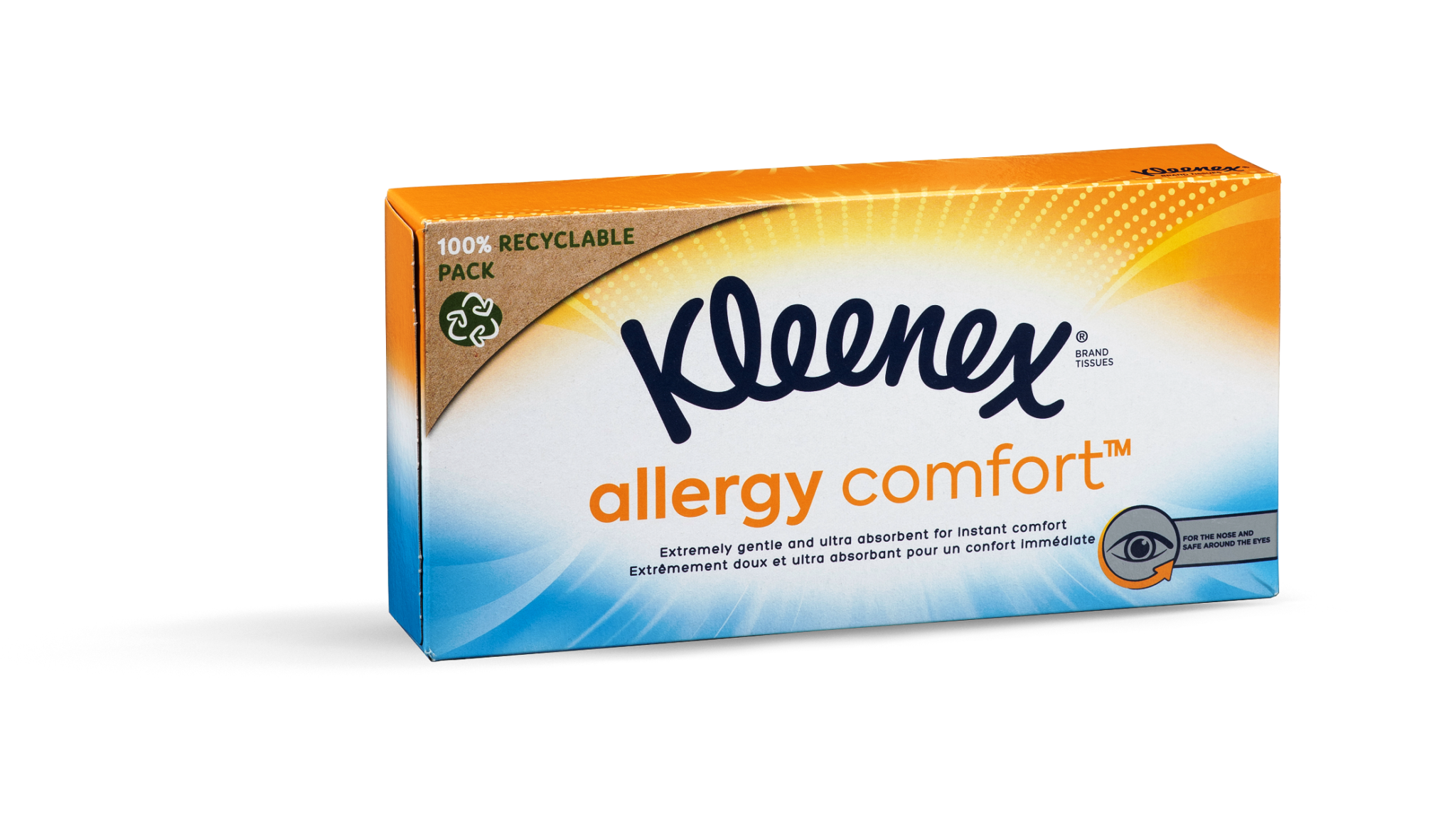 Fazzoletti Kleenex Allergy Comfort - 10 Confezioni Da 8 Custodie, Senza Lozione E Profumo, Per Pelli Sensibili