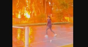 Κεραυνός έπεσε σε απόσταση αναπνοής από τενίστρια