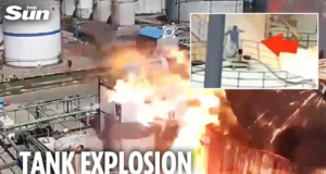 Βίντεο-σοκ: Η στιγμή που εργάτης στην Κίνα τρέχει να σωθεί, καθώς δεξαμενές χημικών εκρήγνυνται γύρω του