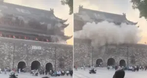 Σοκαριστικό βίντεο: Ναός 650 ετών στην Κίνα καταρρέει σαν χάρτινος πύργος – Είχε ανακαινιστεί πρόσφατα