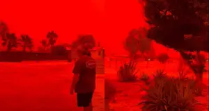 Εικόνες αποκάλυψης στην Αυστραλία: Ο ουρανός «βάφτηκε» κόκκινος λόγω του κυκλώνα Narelle, δείτε βίντεο με το πριν και το μετά