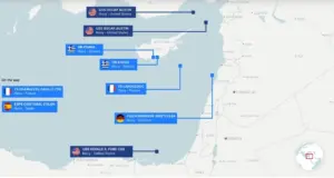 Χάρτης με τη ναυτική «ασπίδα» γύρω από την Κύπρο