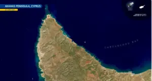 Δορυφορική εικόνα του Ακάμα από ESA – «Η Κύπρος με 100% άριστα νερά»